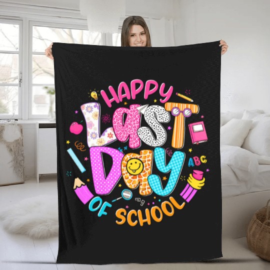 Last Day of School Teacher Fleece Blankets