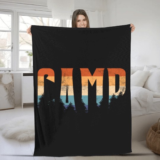Outdoor Forest Camping Fleece Blankets