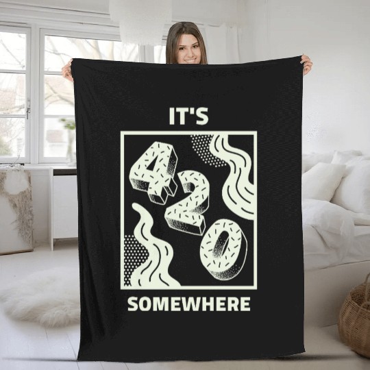 Abstract 3D Numeric Illustration Fleece Blankets