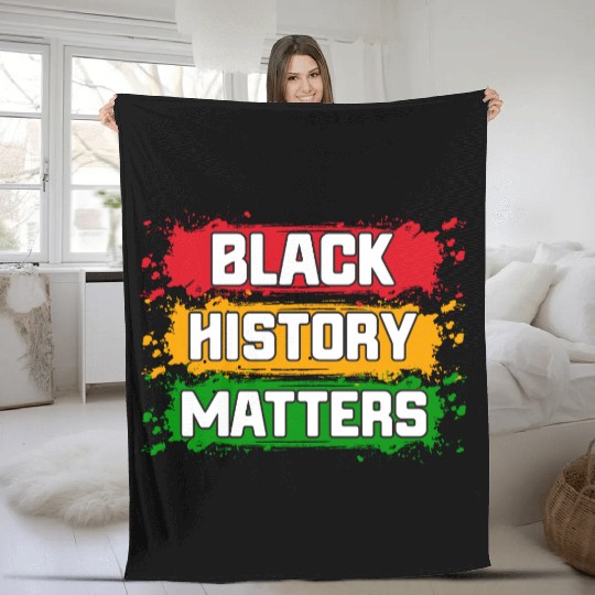 Black History Matters Fleece Blankets