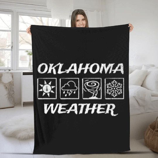 Oklahoma Weather - Seasons Fleece Blankets