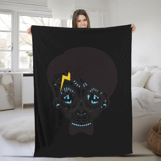Electric Skull – Geek Meets Style Fleece Blankets
