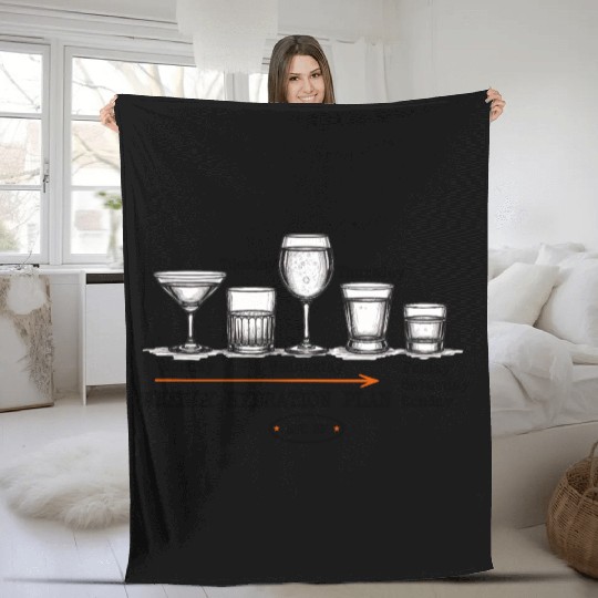 Funny Drinking Schedule Cocktail Humor Gift Fleece Blankets