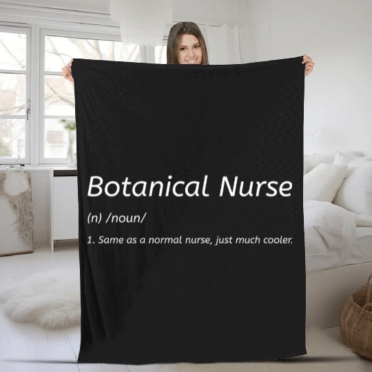 Botanical Nurse Definition – Cool Plant Lover Fleece Blankets