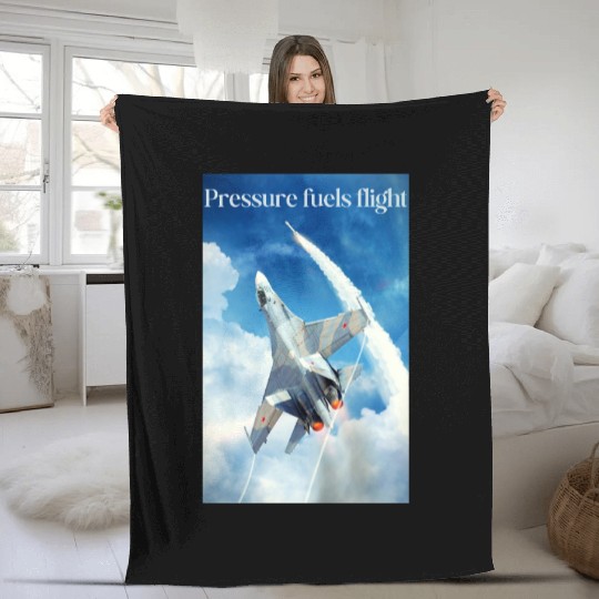 Pressure fuels flight Fleece Blankets