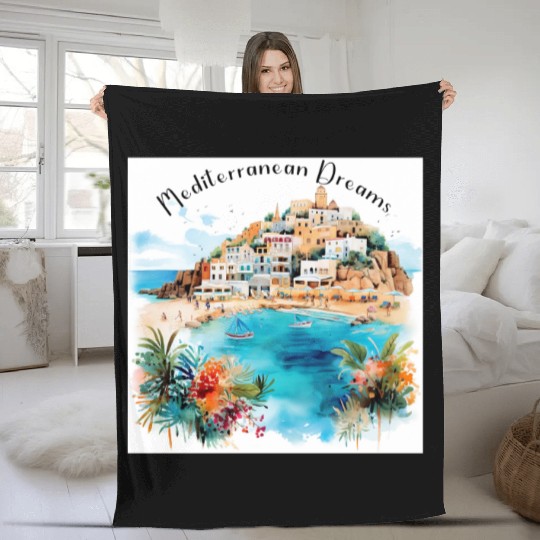 Mediterranean Dreams Fleece Blankets