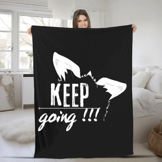 keep going ver2 Fleece Blankets