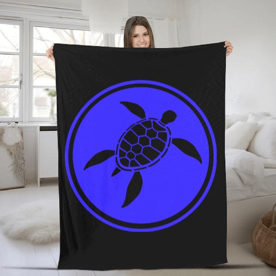 Water Turtle Shell Pattern Cool Lover Fun Swimming Fleece Blankets