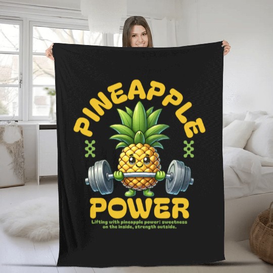 Pineapple Power Fleece Blankets
