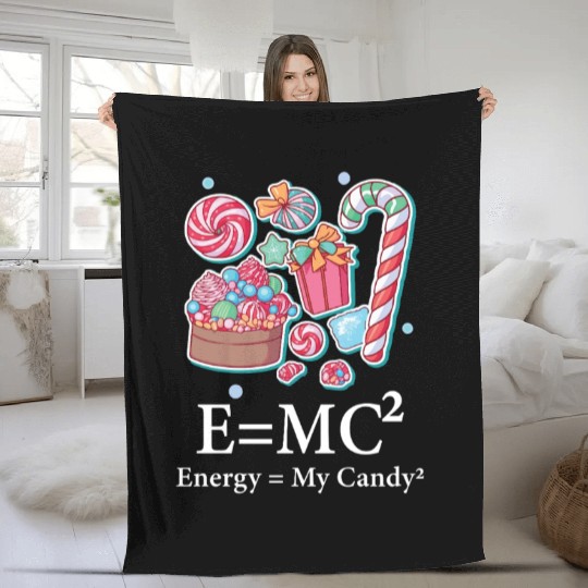 Funny Candy Lover Math Teacher Lollipops Candy Fleece Blankets