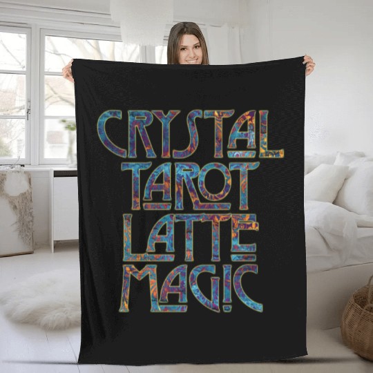 Crystal Tarot Latte Magic-Coffee Coven Collective Fleece Blankets