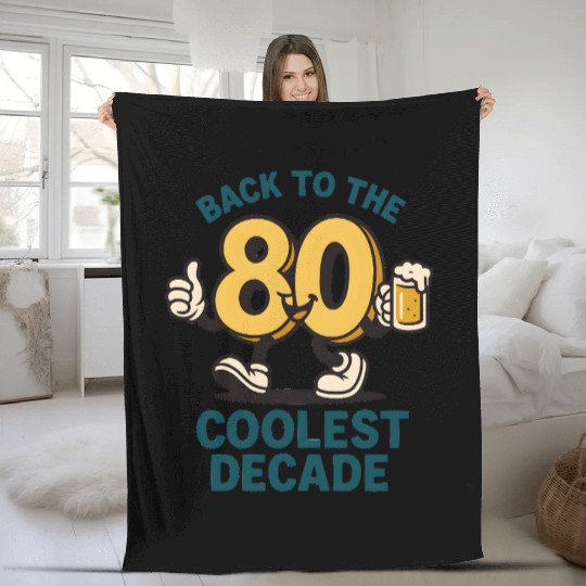 80s back to the coolest decade Fleece Blankets