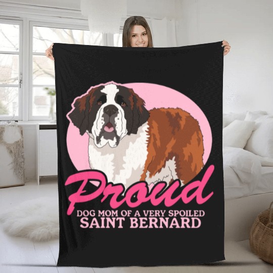 Saint Bernard Dog Mom St. Bernhard Fleece Blankets