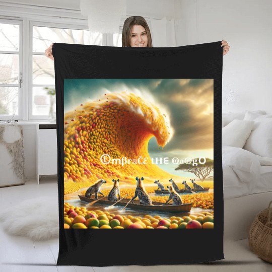 Embrace the Mango Fleece Blankets