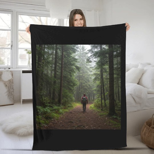 Enchanted Forest Nature Scene Fleece Blankets