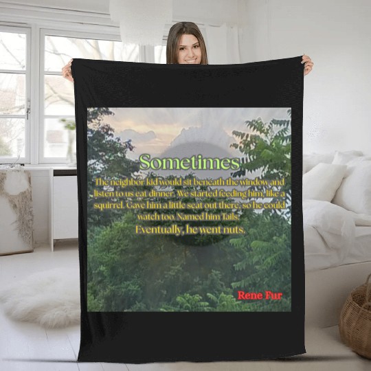 Squirrel neighbor Nuts Fleece Blankets