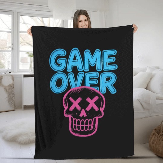 GAME OVER GLOW Fleece Blankets