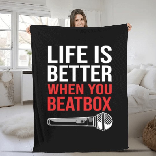 Beatbox Rap Hip Hop Music Fleece Blankets