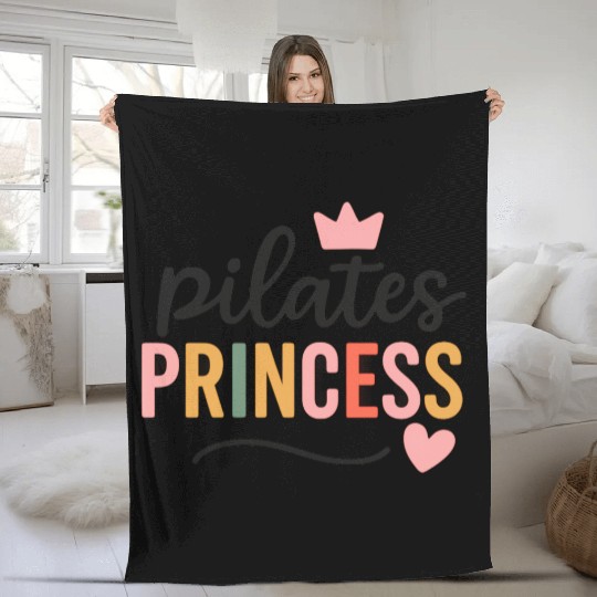 Pilates Princess Cute Fitness Lifestyle Fleece Blankets