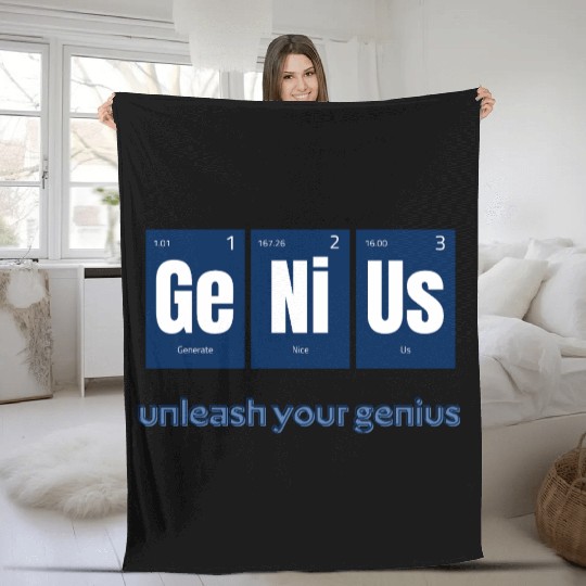 Periodic Table Fleece Blankets,Science Inspire, Unleash Power