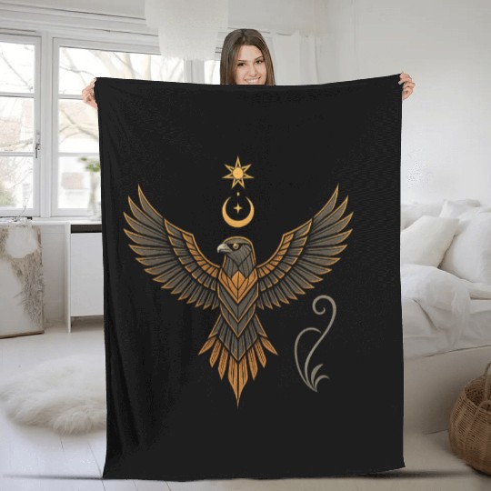 Celestial Horus Fleece Blankets