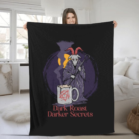 Occult Demonology Tarot Coffee Fleece Blankets