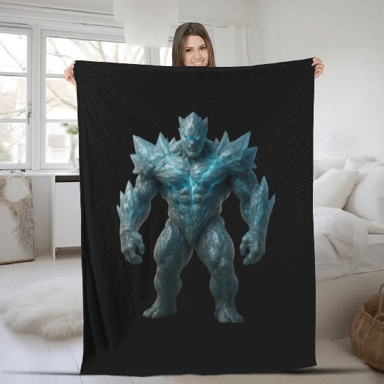 Crystal Golem hyper-realistic Fleece Blankets