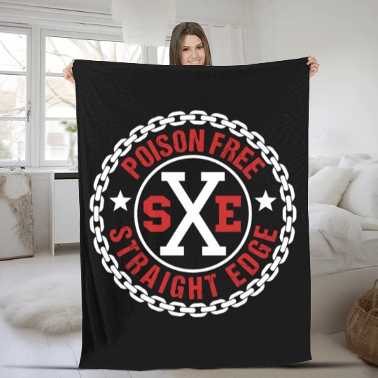 Straight Edge Vegan, Against Drugs, Punk Fleece Blankets