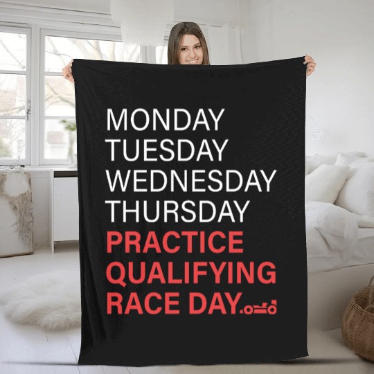 monday tuesday wednesday thursday practice qual Fleece Blankets