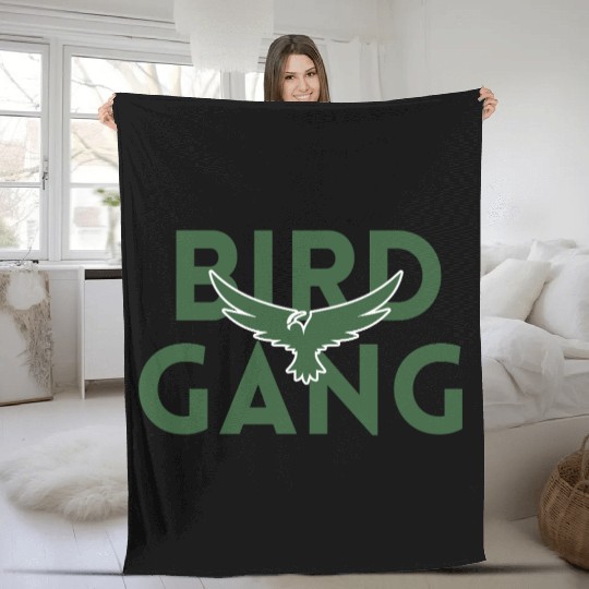 Bird Gang Bold Logo Design Fleece Blankets