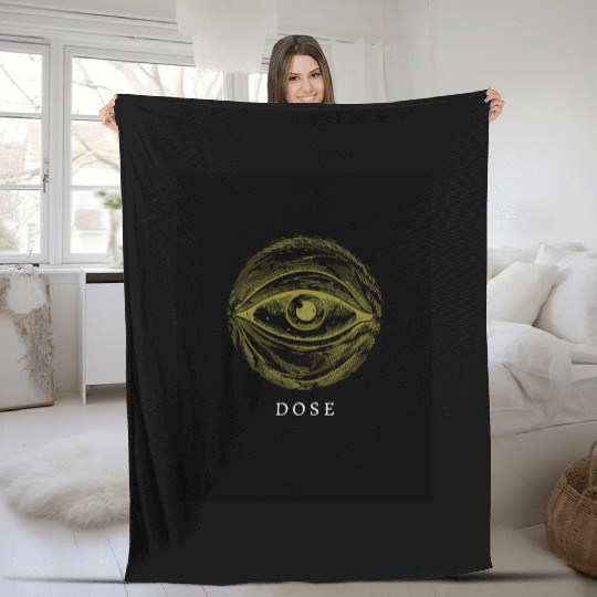 Mystic Eye with Dose Typography Fleece Blankets