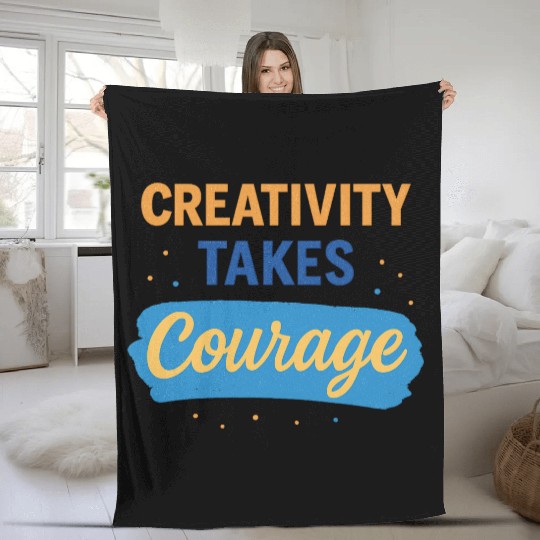 Inspirational Quote with Bold Typography Fleece Blankets