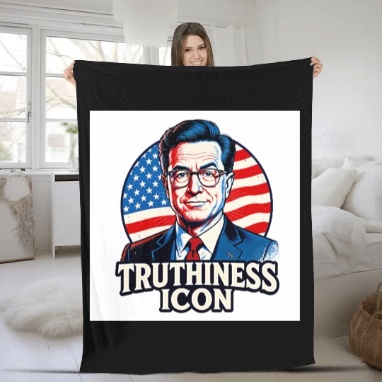 Stephen Colbert – Truthiness Icon Retro Fleece Blankets
