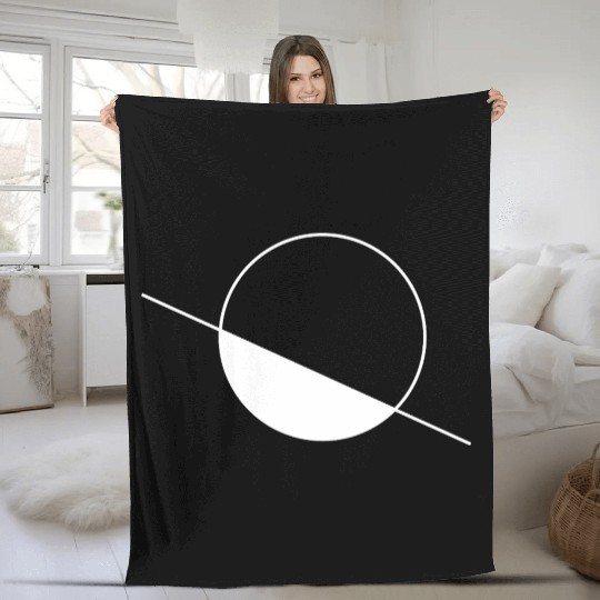 Minimalistic Circle Design Fleece Blankets