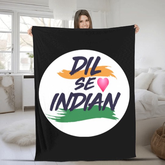 Dil Se Indian Fleece Blankets