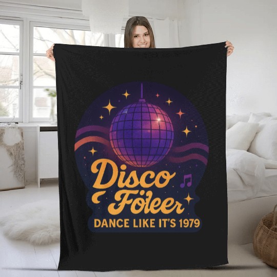 Disco Foiler 1970s Dance Fleece Blankets