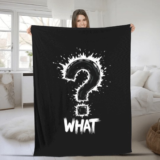 What Question Mark Splash Fleece Blankets