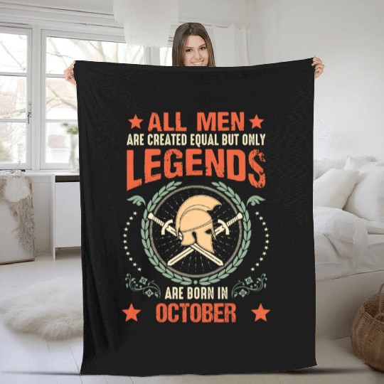 Sparta Legend Born in October Fleece Blankets