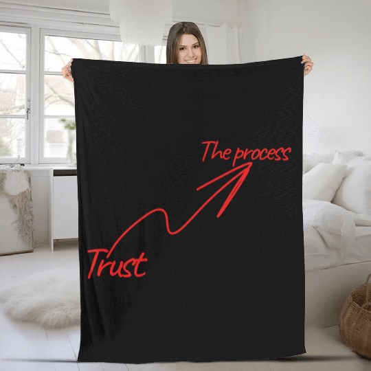 Trust the process Fleece Blankets