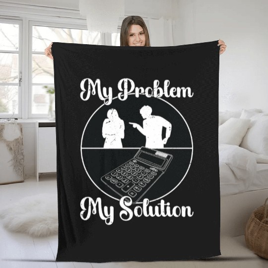 Accountant My Problem My Pictogram Mom Dad Auditor Fleece Blankets