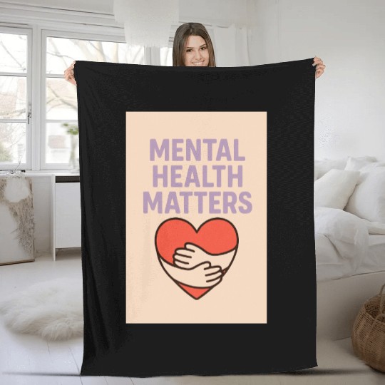 Mental Health Matters – Soft Pastel Self-Care Fleece Blankets