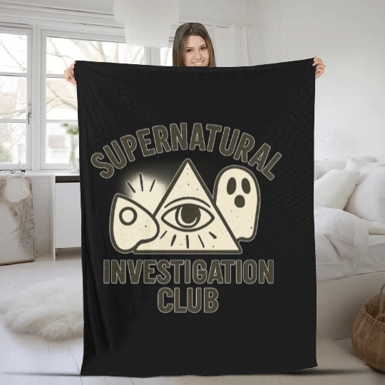 Supernatural Investigation Club Emblem Fleece Blankets
