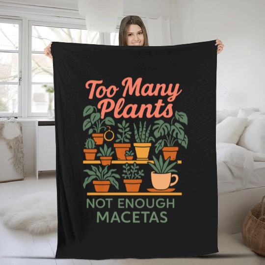 Plantita Latina Plant Mom Plantita Life Hispanic Fleece Blankets