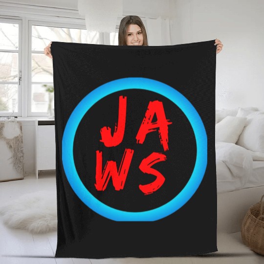 Vibrant Graffiti Style JAWS Logo Fleece Blankets