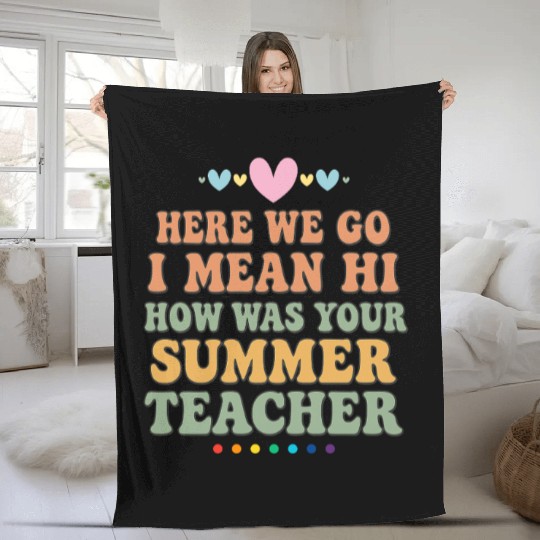 Summer Teacher Appreciation Quote Design Fleece Blankets