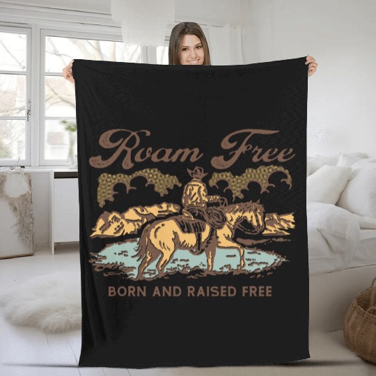 Roam Free Cowboy Fleece Blankets