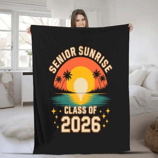 Senior Sunrise 2026 High School Graduation Fleece Blankets