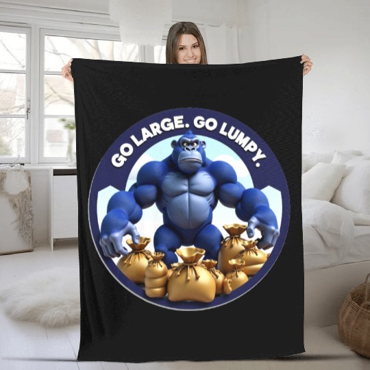 Lumpy Gorilla. Go Large. Fleece Blankets