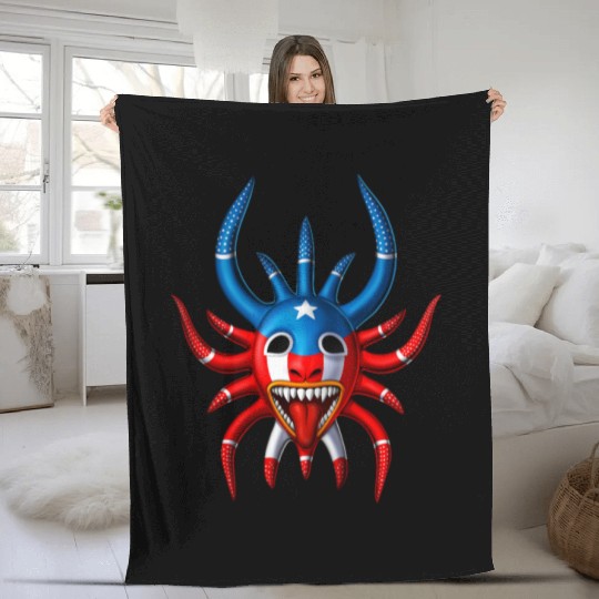 Puerto Rico Vejigante Fleece Blankets