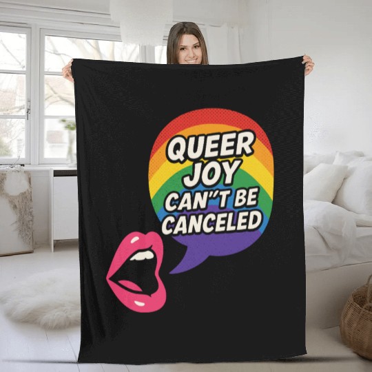 Queer Pride Queer Joy LGBTQ+ Affirmation Trans Fleece Blankets